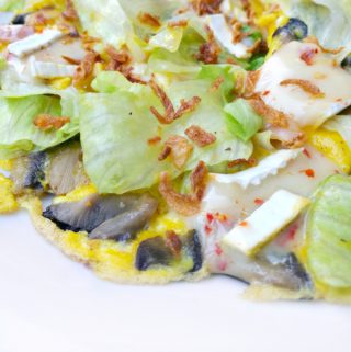 Mushroom, Lettuce & Ham Frittata - Anna Can Do It!