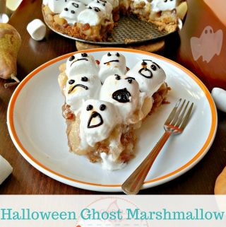 Halloween Ghost Marshmallow Apple Pear Pie - Anna Can Do It!